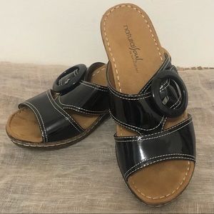 Natural Soul by Naturalizer Black Patent Sandal